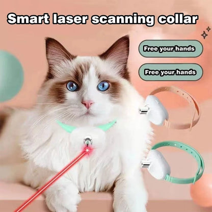 Rechargeable Smart Laser Collar for Cats - Interactive Infrared Toy for Anxiety Relief