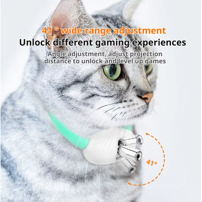 Rechargeable Smart Laser Collar for Cats - Interactive Infrared Toy for Anxiety Relief