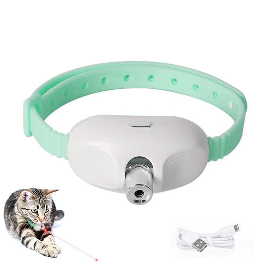 Rechargeable Smart Laser Collar for Cats - Interactive Infrared Toy for Anxiety Relief