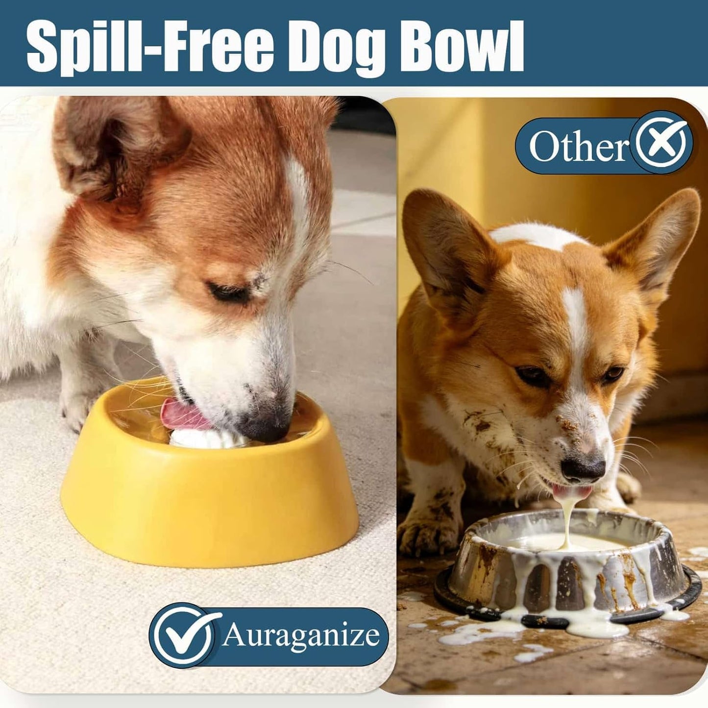 Lick and Roll Bowl for Dogs – Innovative No-Mess Slow Feeder for Bone Broth, Yogurt, and Supplements with Anti-Spill Rolling Ball | Ideal for Senior Dogs, Puppies, and Post-Operative Nutrition