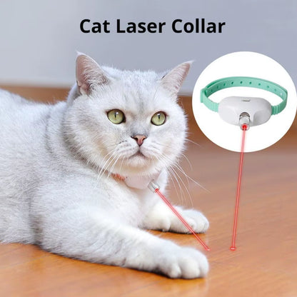 Rechargeable Smart Laser Collar for Cats - Interactive Infrared Toy for Anxiety Relief