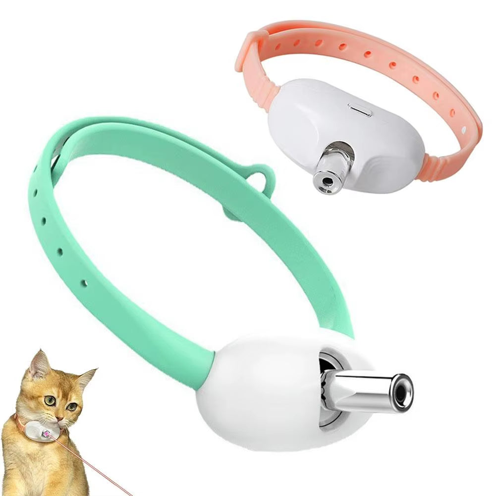 Rechargeable Smart Laser Collar for Cats - Interactive Infrared Toy for Anxiety Relief